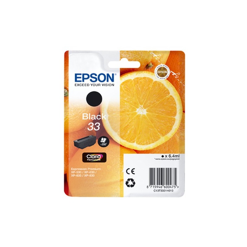 Epson Oranges C13T33314010 cartuccia d'inchiostro 1 pz Originale Nero