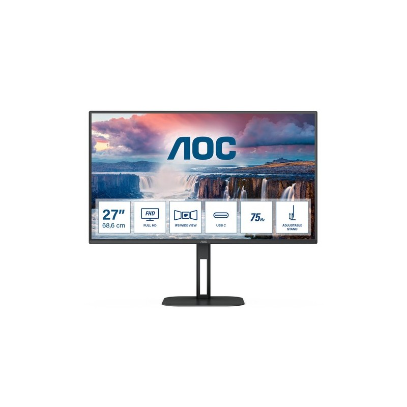 AOC V5 27V5C 686 cm 27" 1920 x 1080 Pixel Full HD LED Nero