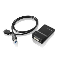 Lenovo USB 30 - DVI/VGA adattatore grafico USB 2048 x 1152 Pixel Nero