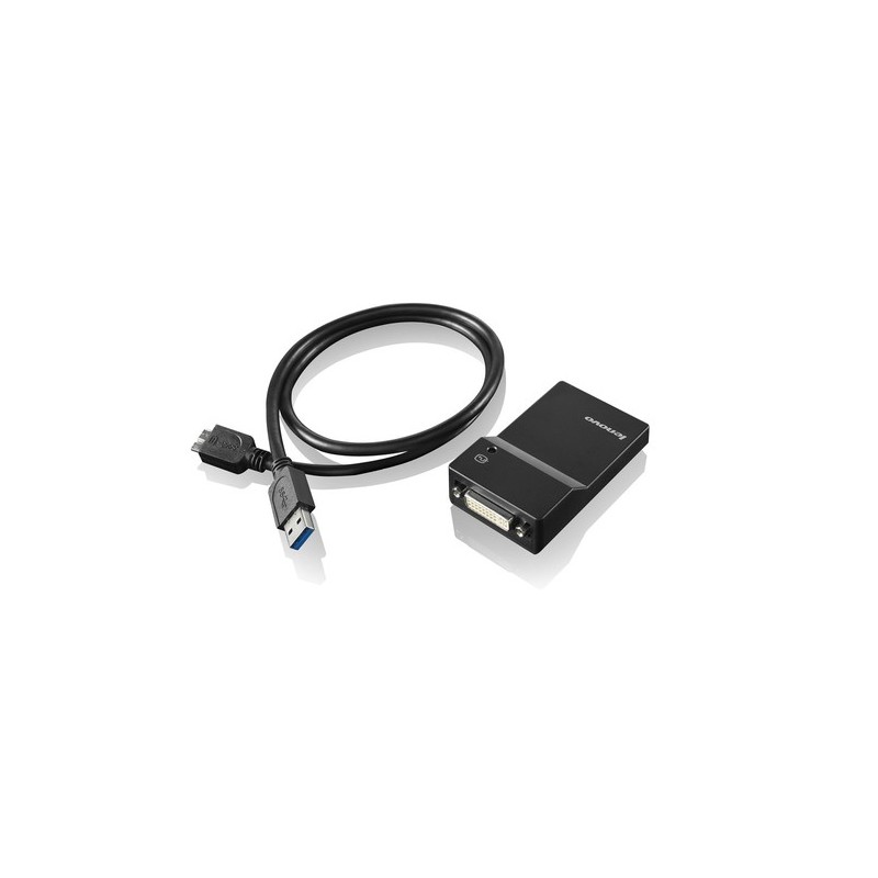 Lenovo USB 30 - DVI/VGA adattatore grafico USB 2048 x 1152 Pixel Nero