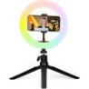 Ksix Studio Live Colors RGB USB Light Ring con Tripode da tavolo