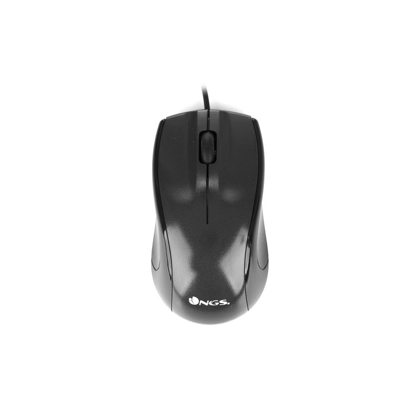 NGS Black Mist mouse Mano destra USB tipo A Ottico 800 DPI