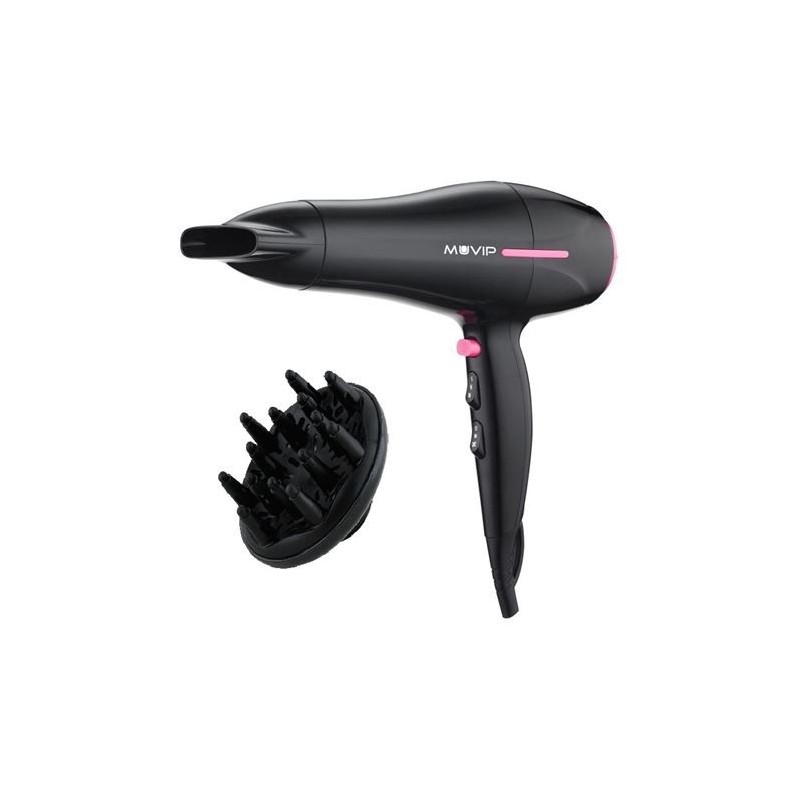 Asciugatrice per capelli muvip 2200w - motore a cc - 2 velocità e 3