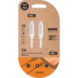 TechOnetech Cable USB-C PD 30 Maschio A USB-C Maschio 1 m di nylon i