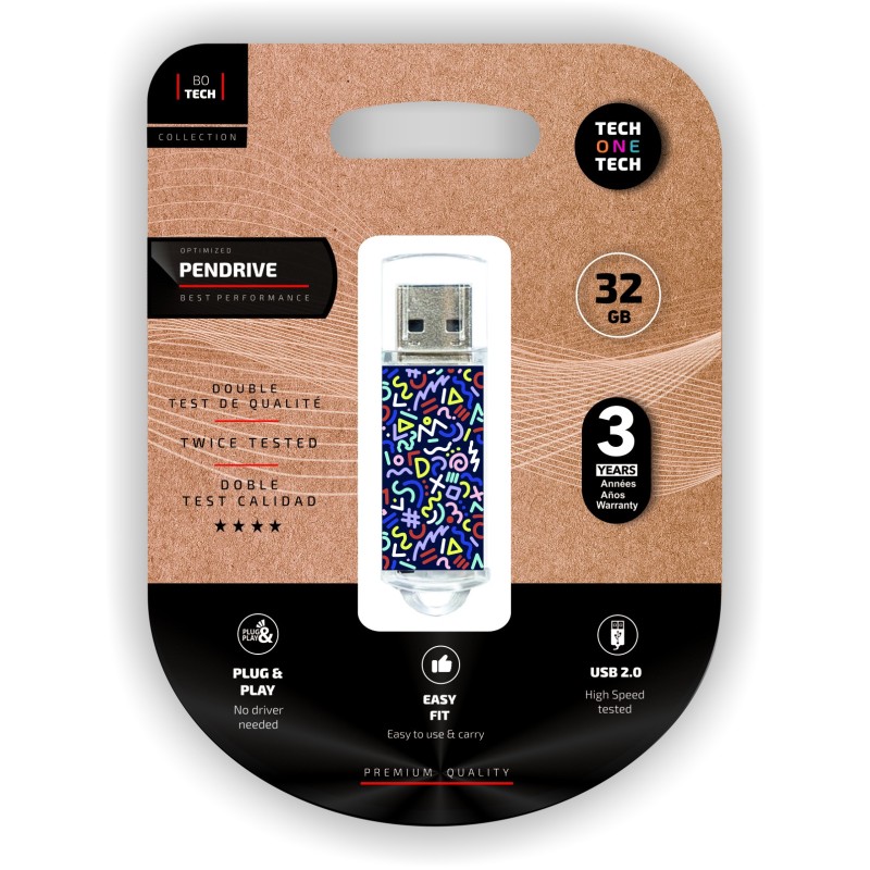 TechOnetech Kaotic Dark USB 20 32GB Pendrive Memoria