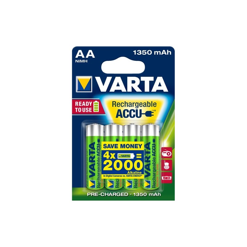 Varta Ready2Use HR06 1350 mAh Batteria ricaricabile Stilo AA Nichel-M