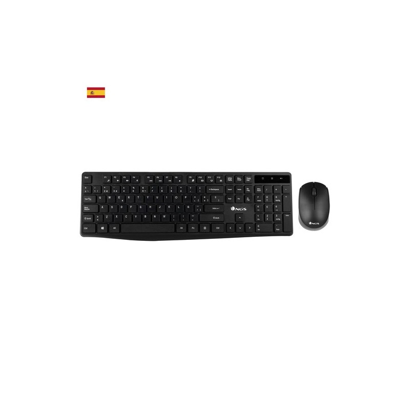 NGS Allure Kit QWERTY ES tastiera Mouse incluso RF Wireless Spagnol