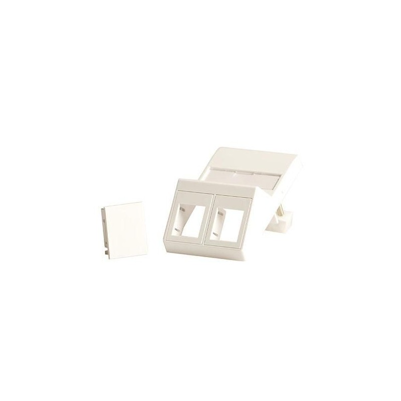 Wall plate angled for 2 x - keystone Fits 50x75 mm LK - FUGA outle