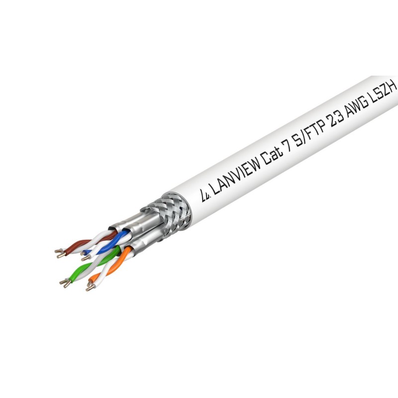 Lanview LVN122506 cavo di rete Bianco 500 m Cat7 SF/UTP S-FTP Cat7