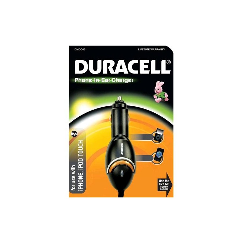 Duracell DMDC03 Caricabatterie per dispositivi mobili Nero Auto