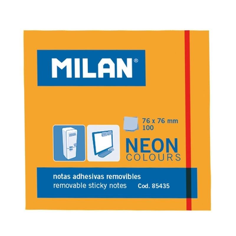 MILAN BLOC di 100 note adesive - rimovibile - 76mm x 76mm - colore ar