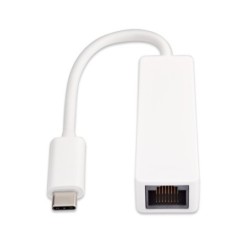 V7 Adattatore USB-C m a Ethernet f bianco