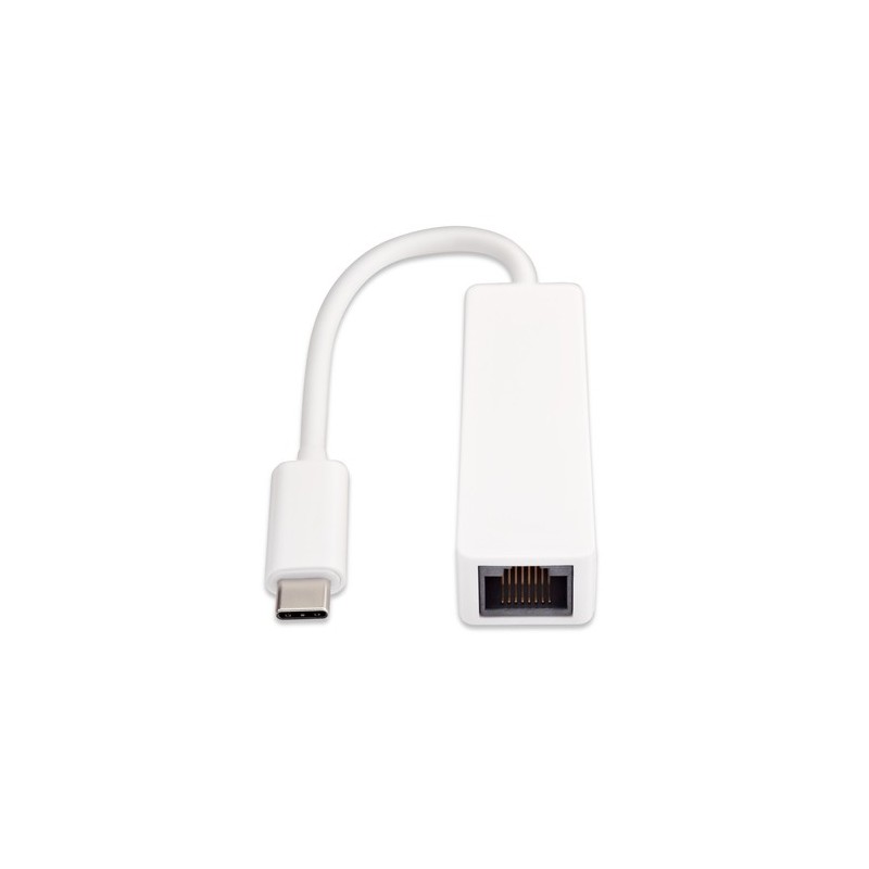 V7 Adattatore USB-C m a Ethernet f bianco