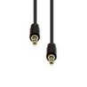 Mini-Jack 4-Pin Slim Cable M-M Black 15M