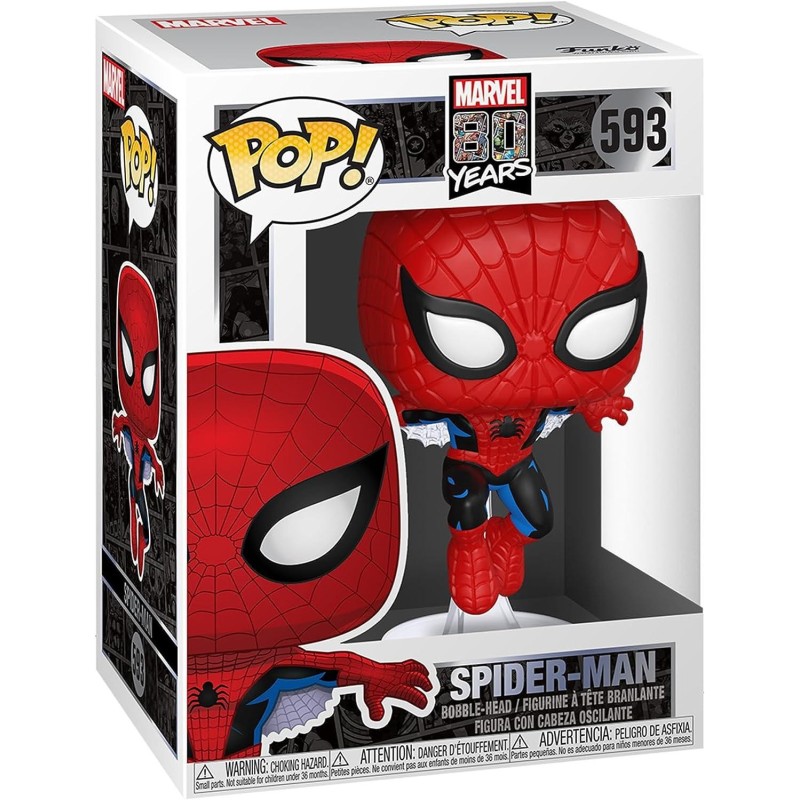 Funko Pop Marvel Spider-Man 80TH Prima apparizione - Figura in vinile