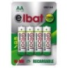 Pacchetto Elbat di 4 batterie ricaricabili LR6 AA 2500MAH