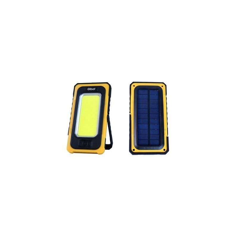 Elbat Linterna LED Solar Recargable - Gancho e Iman - Cob 10W 800LM -