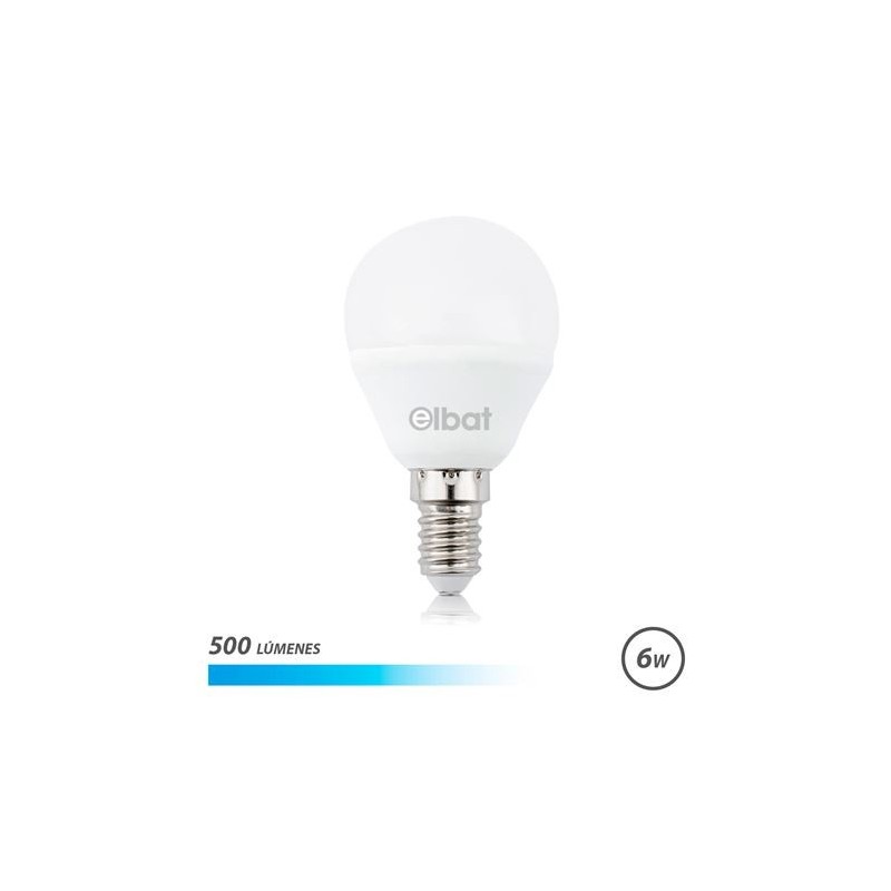 Elbat Bombilla LED G45 - 6W - 500Lm - E14 - Luz Blanca