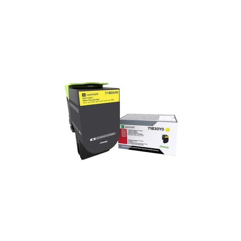 Lexmark 71B0040 cartuccia toner 1 pz Originale Giallo