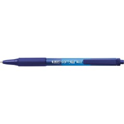 Bic Soft Feel Boligrafo Retractil - Punta Media de 1mm - Cuerpo Trans