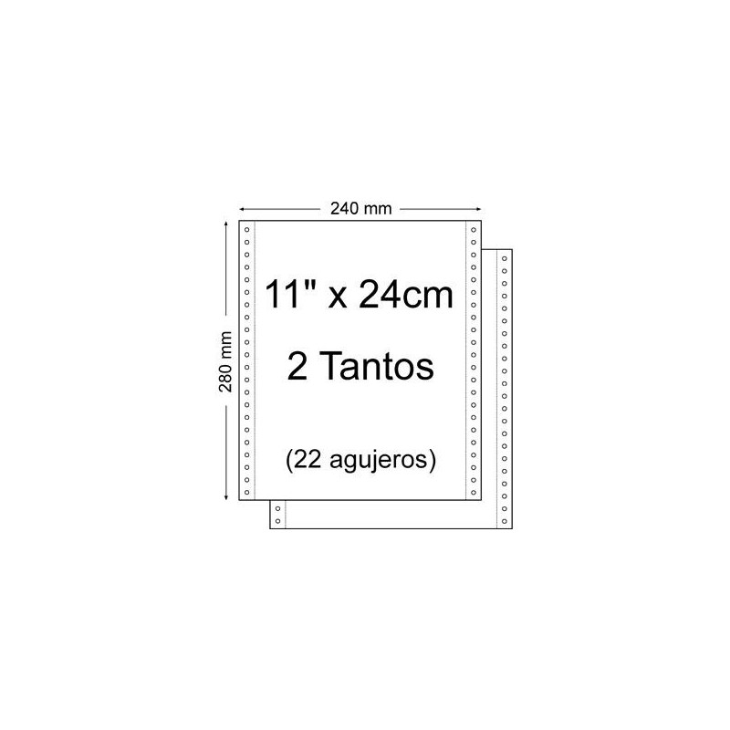 Carta continua 11 x 240 mm - Set di 2 goal - Contenitore di 1.500 uni