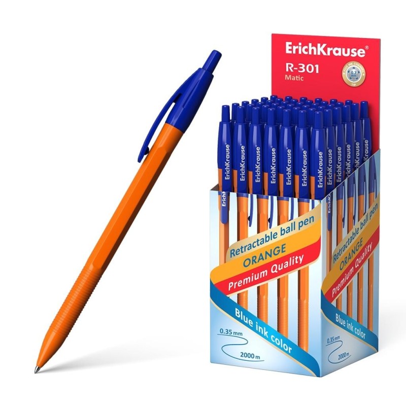 Penna automatica Erichkrause R-301 Orange Matic 07 - Corpo esagonale 