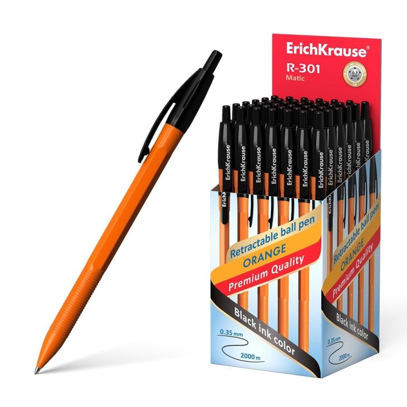 Penna automatica Erichkrause R-301 Orange Matic 07 - Corpo esagonale 