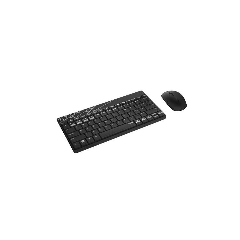 Rapoo 8000M tastiera Mouse incluso Bluetooth QWERTZ Tedesco Nero