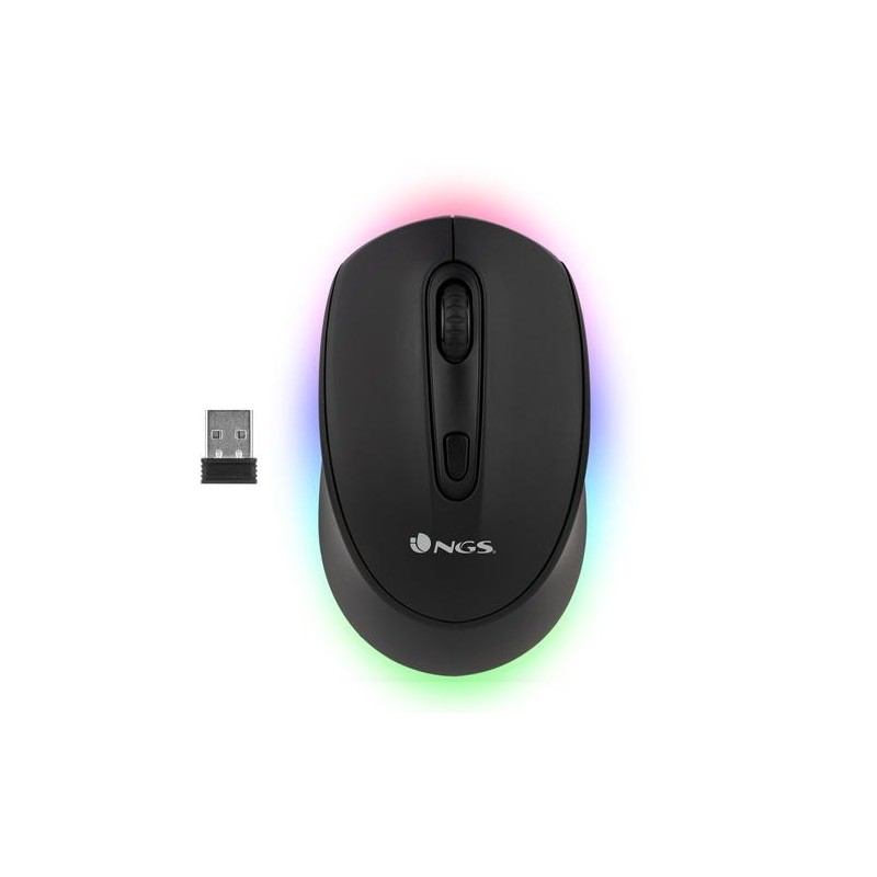 NGS SMOG-RB mouse Ambidestro RF senza fili + Bluetooth Ottico 2400 DPI