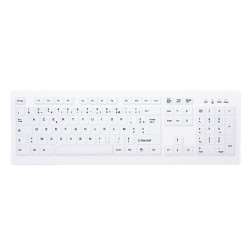 CHERRY AK-C8100F-FU1-W/FR tastiera RF Wireless AZERTY Francese Bianco