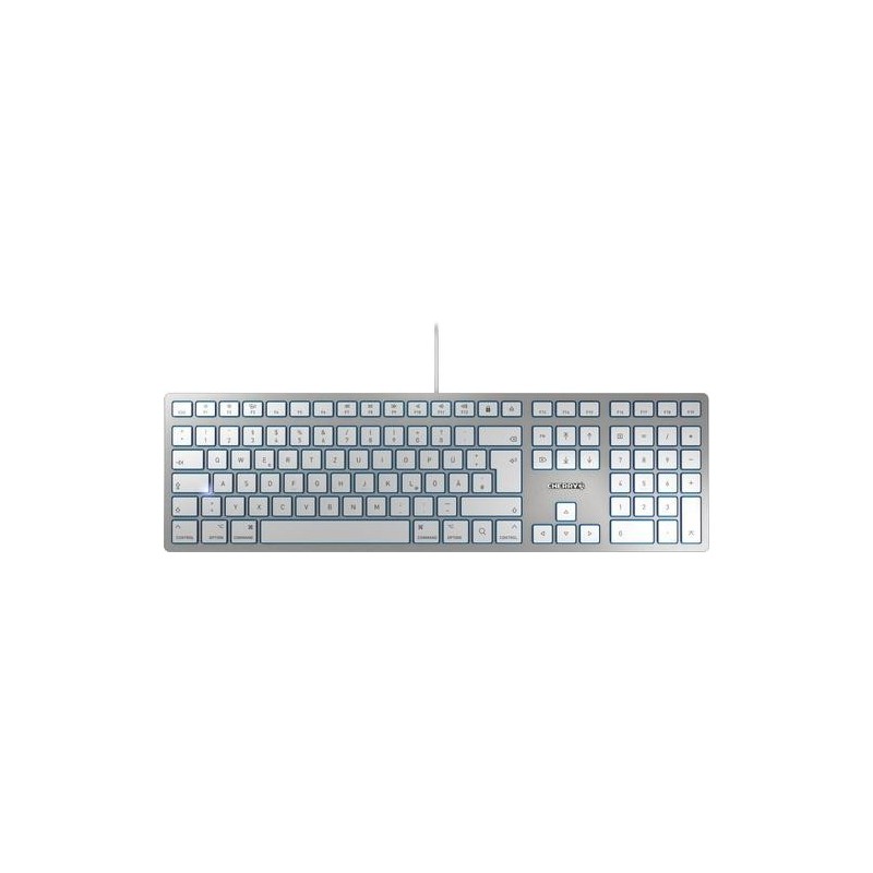 CHERRY KC 6000 SLIM FOR MAC tastiera USB AZERTY Francese Argento