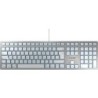 CHERRY KC 6000 SLIM FOR MAC tastiera USB AZERTY Francese Argento