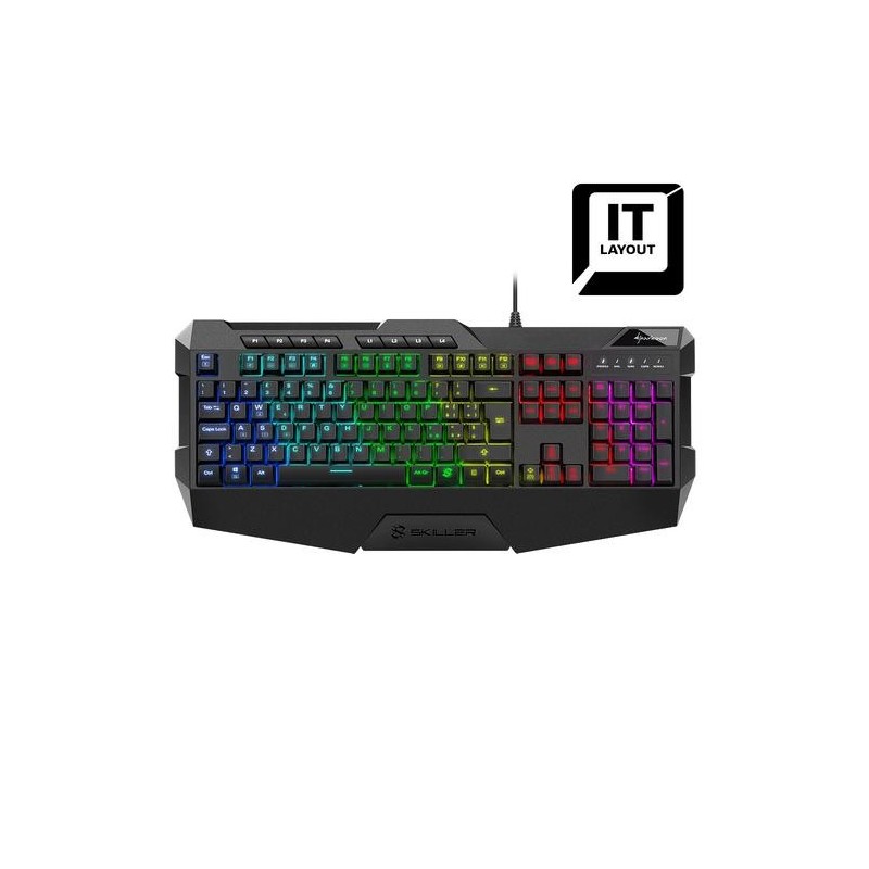 SHARKOON TASTIERA GAMING A MEMBRANA SKILLER SGK4 RGB, LAYOUT ITA