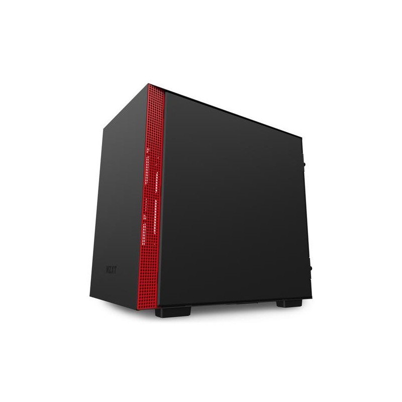 NZXT CASE H210 MID TOWER ATX MATTE BLACK/RED, WINDOW, 2 SLOT ESPANSIO