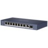 HIKVISION SWITCH 10-PORT GIGABIT UNMANAGED HI-POE SWITCH 8 GIGABIT RJ