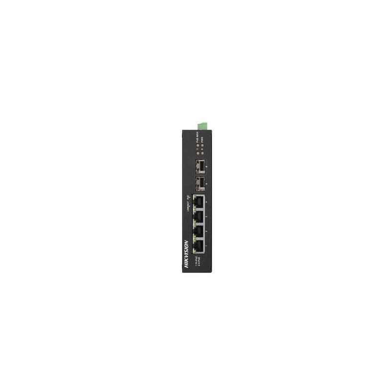 SWITCH HIKVISION INDUSTRIALE 4P GIGABIT + 2 UPLINK GIGABIT SFP BUDGET