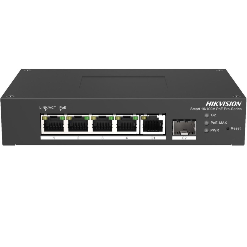 HIKVISION SWITCH 4 PORT FAST ETHERNET SMART HARSH POE SWITCH 4 10/100