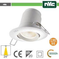 Faro direzionabile LED IP20 9W 3000K 700LM 24&Acirc;&ordm; FORO:95mm