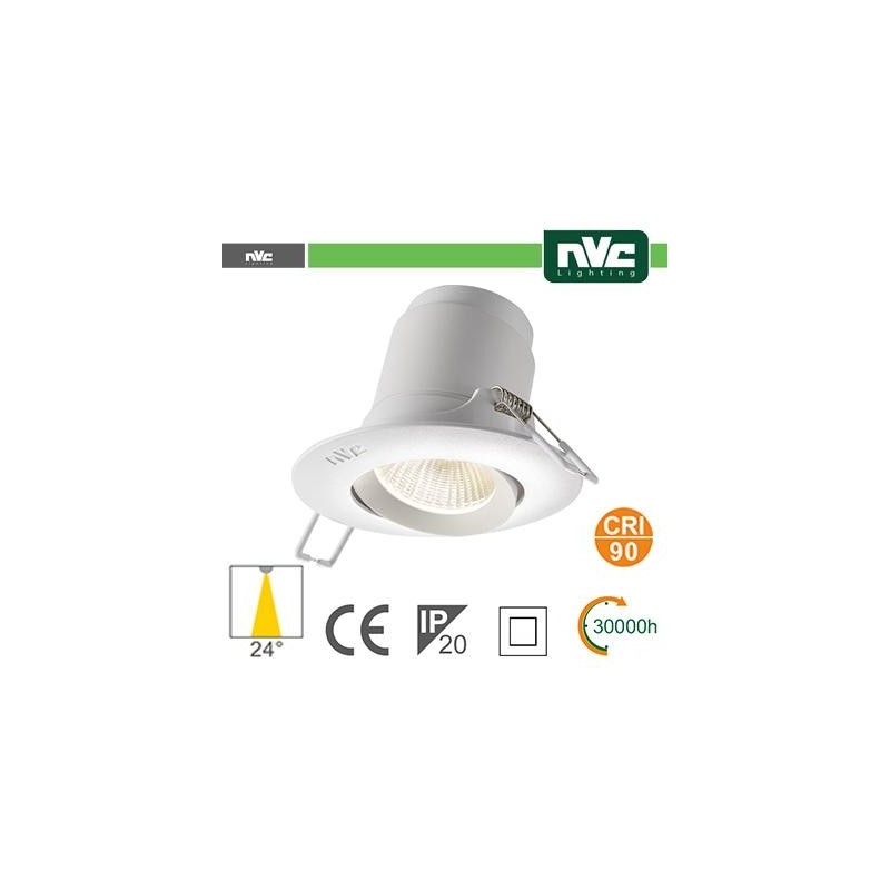 Faro direzionabile LED IP20 9W 3000K 700LM 24&Acirc;&ordm; FORO:95mm