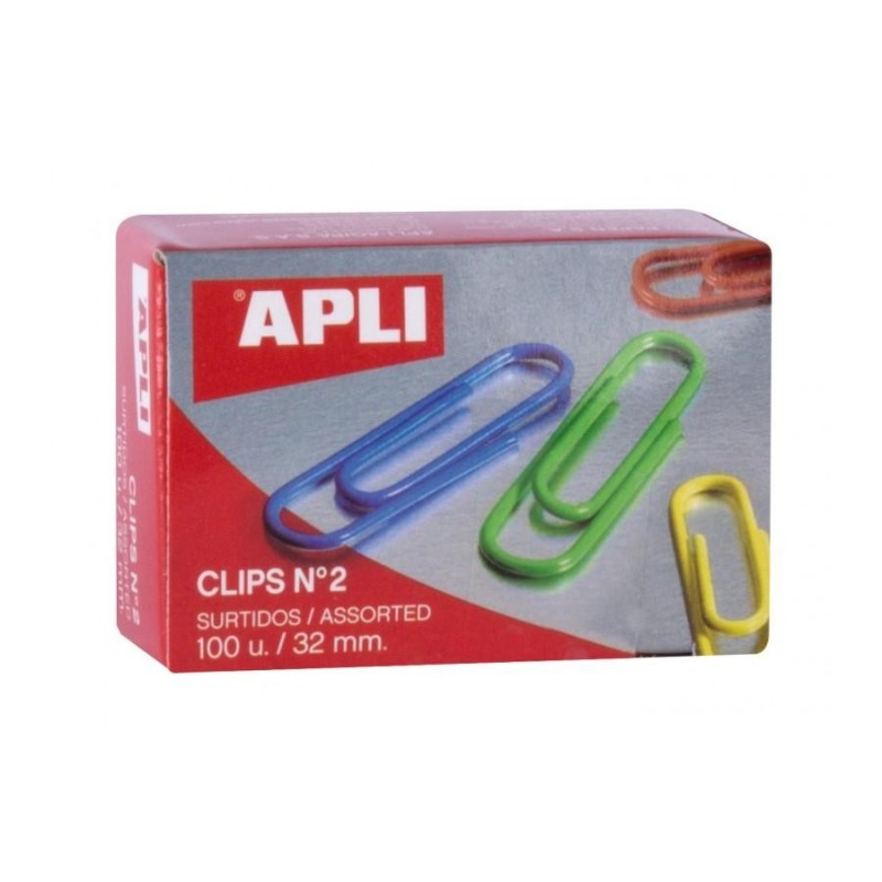 100 clip applicazioni n&ordm;2 32 mm - colori assortiti