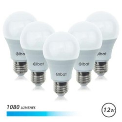 Elbat Pack 5 Unit&agrave; - Potenza 12W - Lumen 1080 - Tipo Luce Luce Fredd