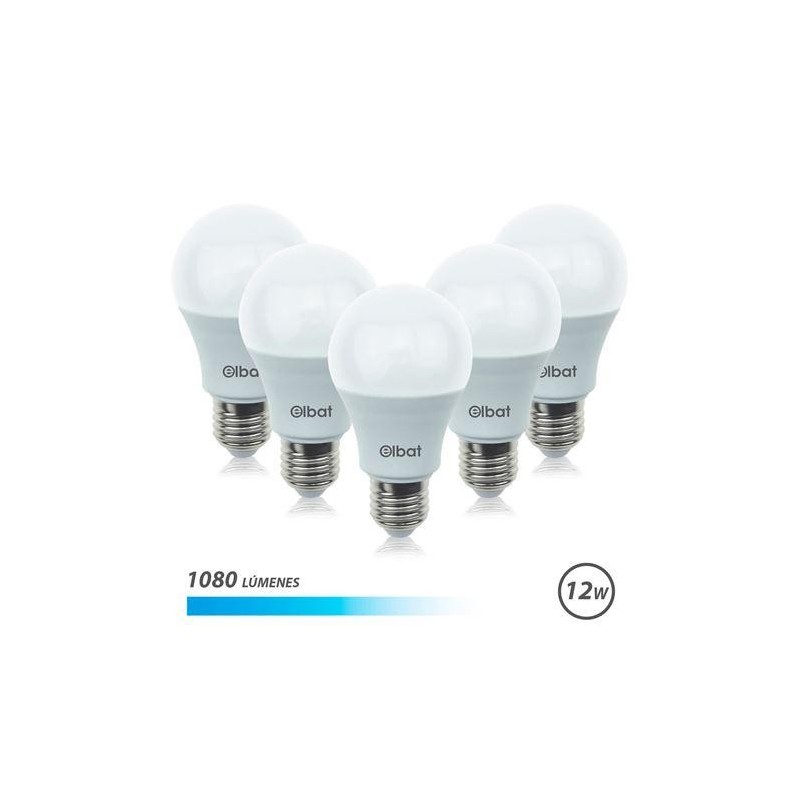 Elbat Pack 5 Unit&agrave; - Potenza 12W - Lumen 1080 - Tipo Luce Luce Fredd