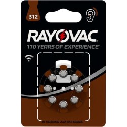 Varta Rayovac Retail Size 312 Blister 8