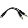 StarTech.com Adattatore splitter cuffie a 4 pin da 3,5 mm a 2x 3,5 mm