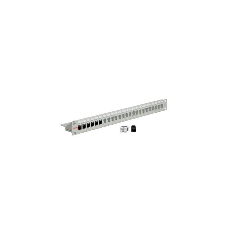 ROLINE Cat6 19-Keystone Patch Panel light grey UTP ROLINE 19'' Key