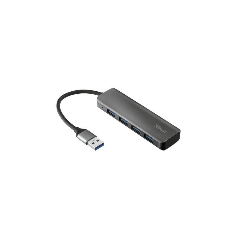 Trust Halyx Aluminium 4-Port USB 3.2 Hub USB 3.2 Gen 1 (3.1 Gen 1) Mi