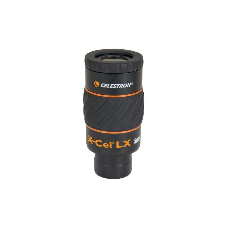 Celestron X-Cel LX 5 mm oculare Telescopio 1,6 cm Nero, Arancione