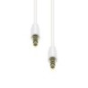 Mini-Jack 3-Pin Slim Cable M-M White 10M