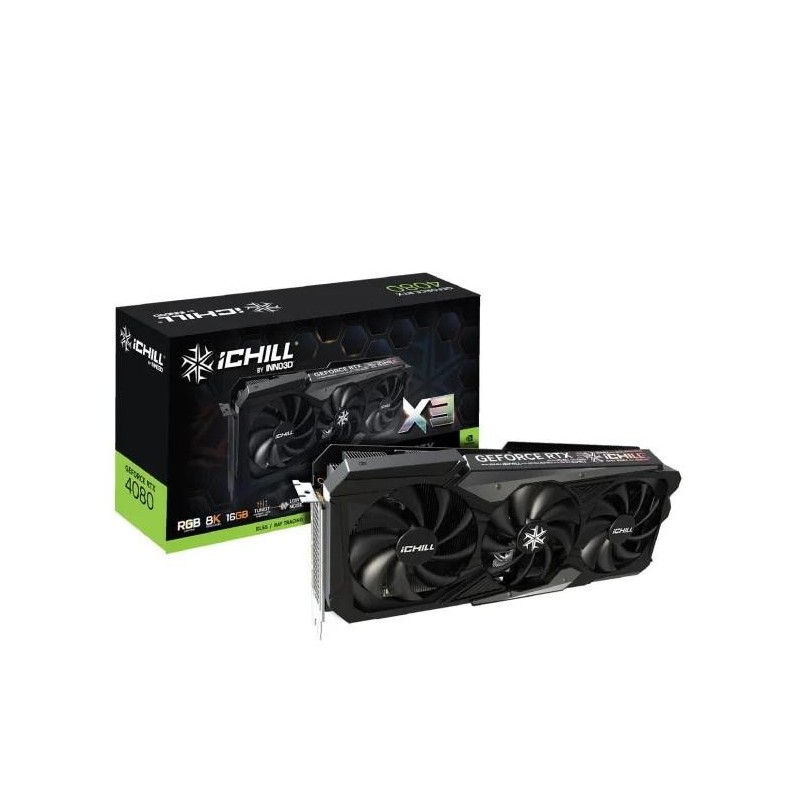 INNO3D VGA GEFORCE RTX 4080, RTX 4080 16GB ICHILL X3, 16GB GDDR6X, 3x