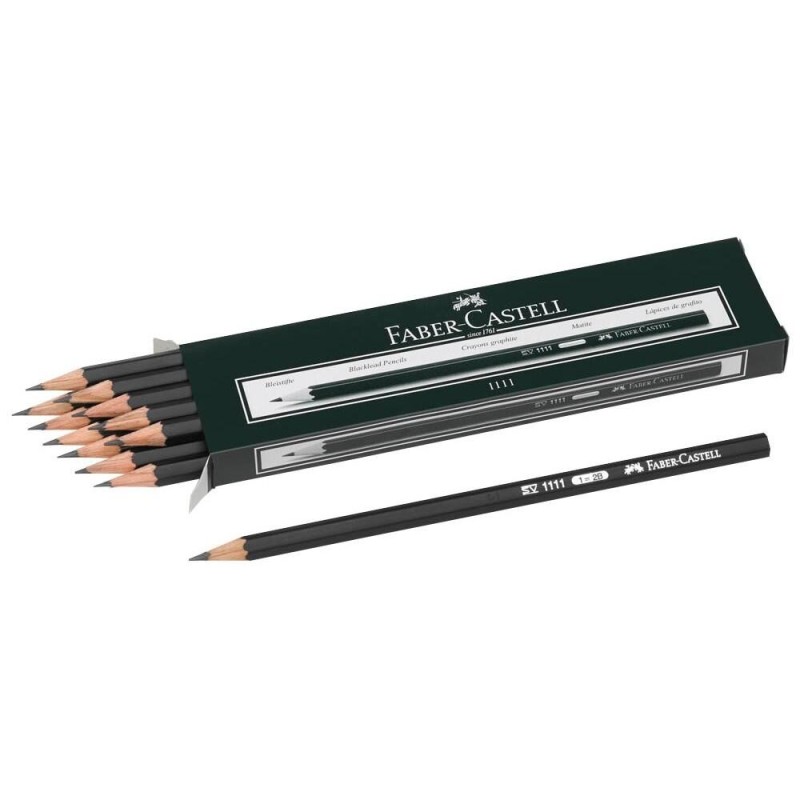 FABER-CASTELL 1111 Bleistifte 2B schwarz - 12 St&Atilde;&frac14;ck